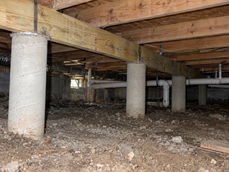 Concrete Piers Installed on a Foundation Repair Job in San Marcos Texas