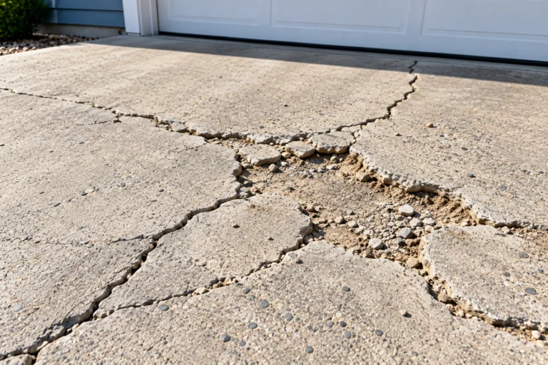 Concrete Repair Before Photo in San Marcos Texas