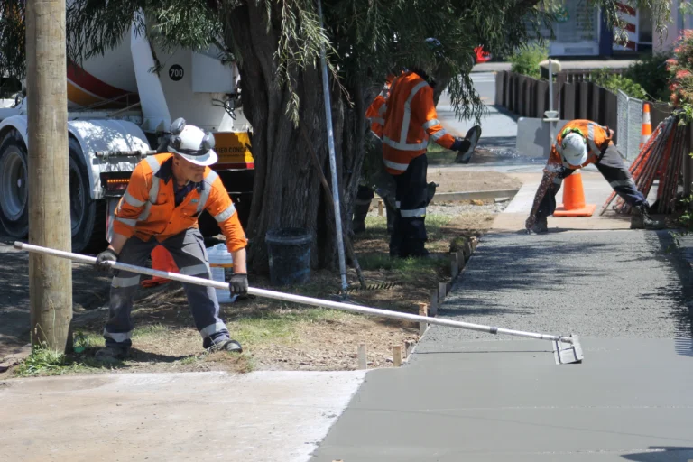 San Marcos Concrete Contractor Crew at Kyle Texas Concrete Job