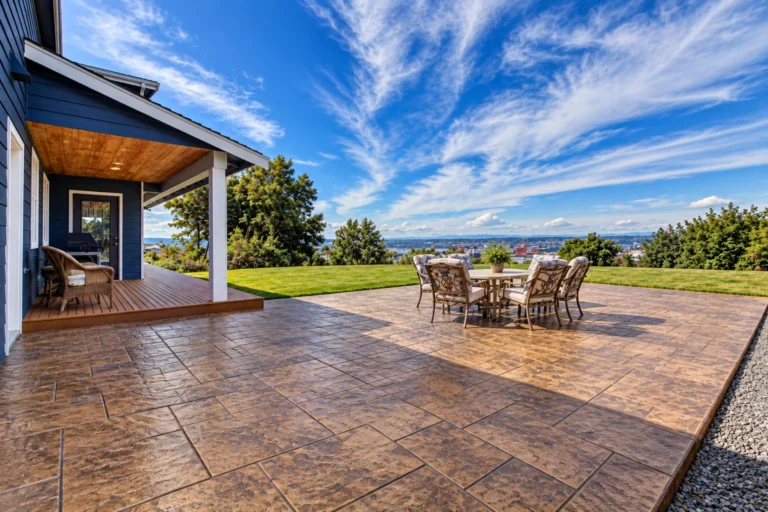 Stamped Concrete Job Done by San Marcos Concrete Contractor in San Marcos Texas